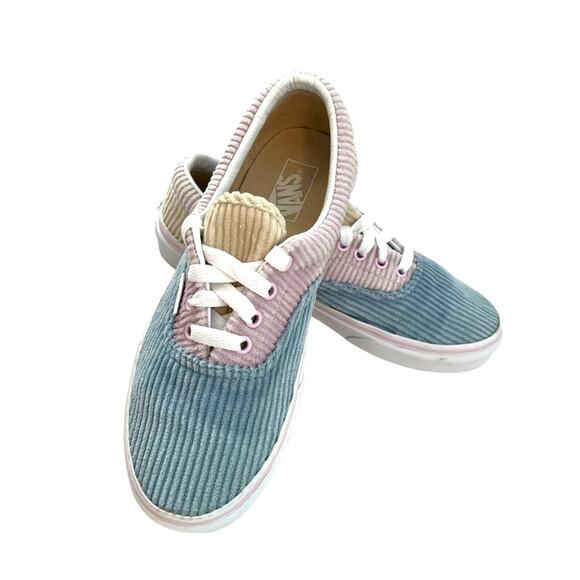 Vans Sneaker Girls Corduroy Era Pastel Color Block Skate Shoes Size US Kids 4 - Picture 10 of 11